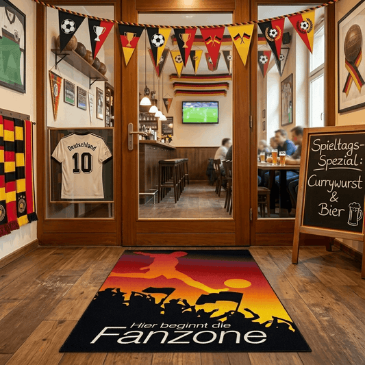 Fanzone Fußball Fußmatte I Matte für Sportevents 85x150 cm I Fussball Sommer 2026